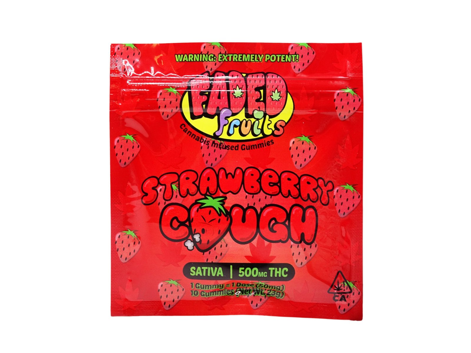 Faded Fruits Gummies 500mg Strawberry – Real Faded Fruits Edibles