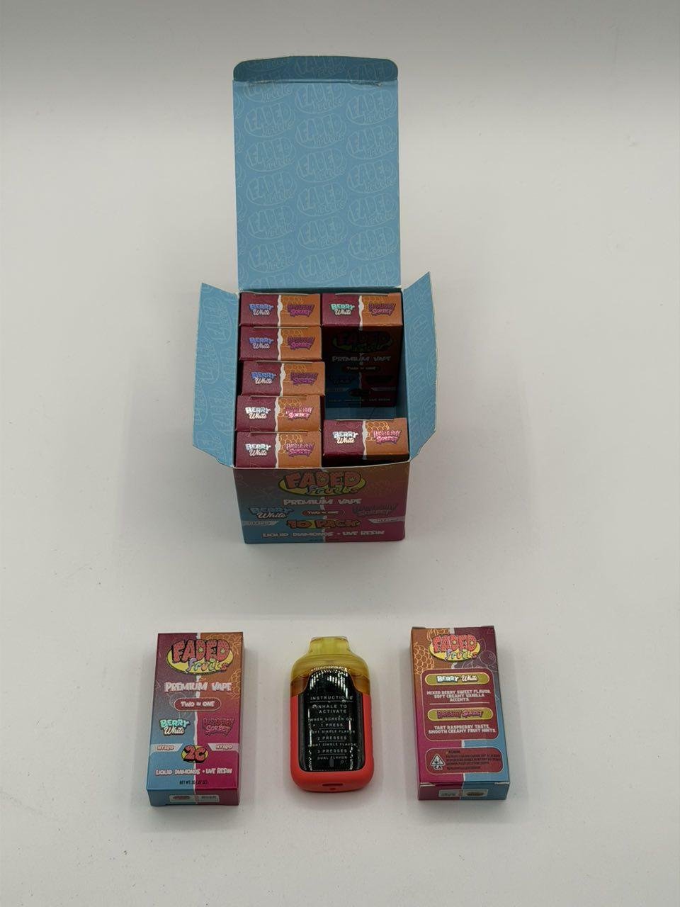Faded Fruits 2G Disposable Cart – 1000 Carts - Image 3