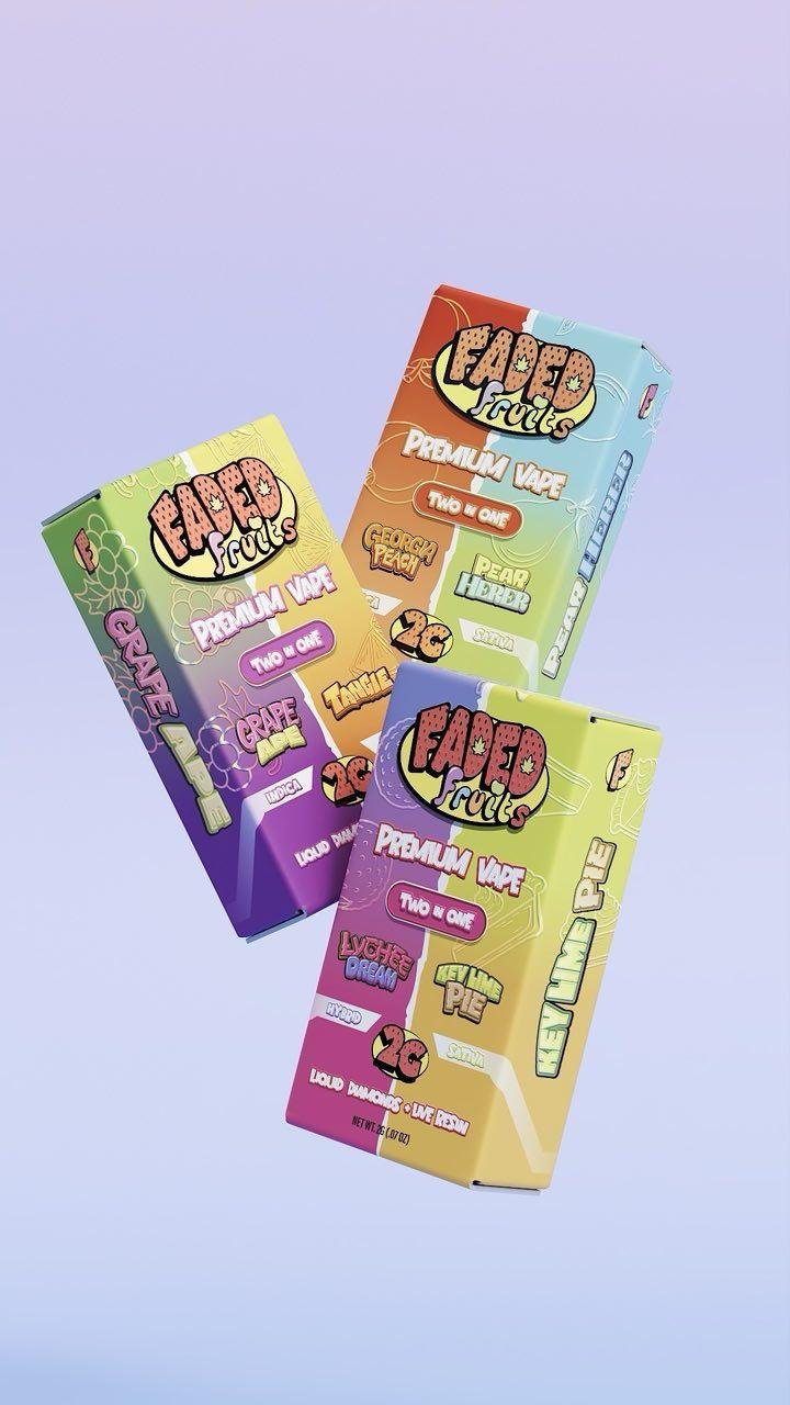 Faded Fruits 2G Disposable Cart 100 Carts - Image 2